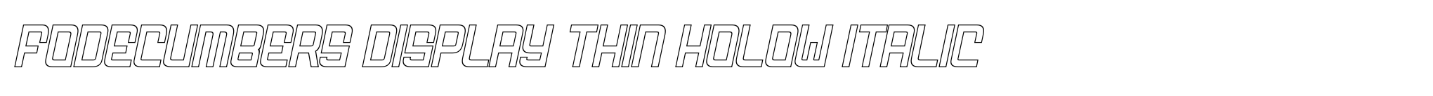 Fodecumbers Display Thin Holow Italic image